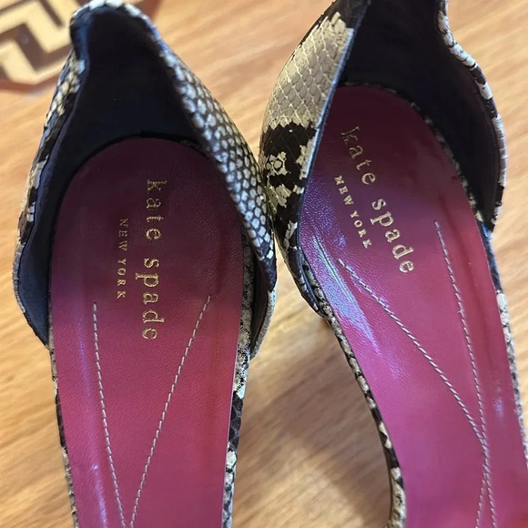 Kate Spade Snakeskin Print Peep Toe - Picture 3 of 7